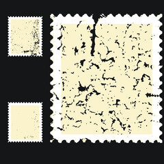 Postage stamps in grunge style. Set of textured postmarks . vector collection of vintage post marks.