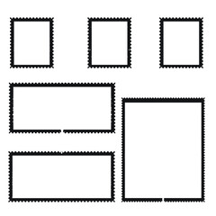 Postage stamps in grunge style. Set of textured postmarks . vector collection of vintage post marks.