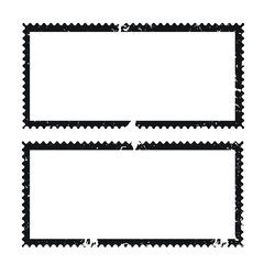 Postage stamps in grunge style. Set of textured postmarks . vector collection of vintage post marks.