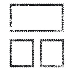 Postage stamps in grunge style. Set of textured postmarks . vector collection of vintage post marks.