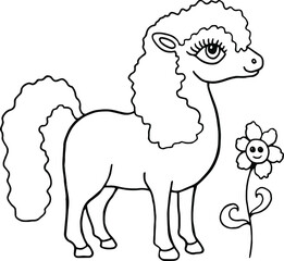 vector illustration of a horse