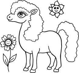 vector illustration of a sheep