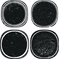 Grunge post Stamps Collection, Circles. Banners, Insignias , Logos, Icons, Labels and Badges Set . vector distress textures.blank shapes.