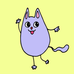 funny character cartoon cat