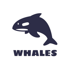 whaled logo template. vector illustration