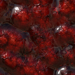 Seamless texture of the flesh. Red organic background.