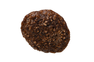 Breakfast cereal balls with chocolate on a white background