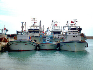 Naklejka premium fisher boat gang