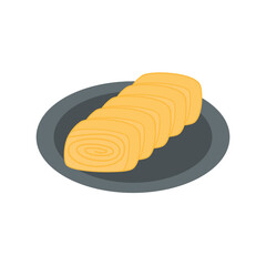 Tamagoyaki, Japanese rolled omelette, grilled egg