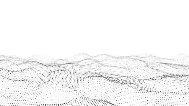 Particles on a white background .Abstract waves .Abstract technology background .Business Presentation seamless loop background.