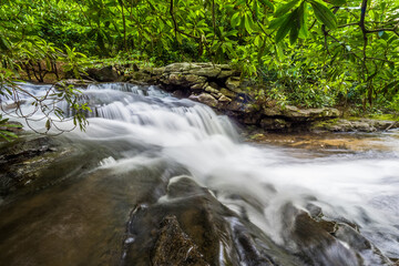 Stock photo of small waterfall in the mountains