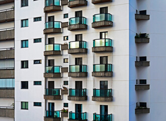 Residential building facade, Sao Paulo, Brazil