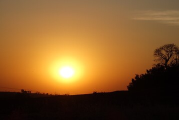 sunset in the mountains