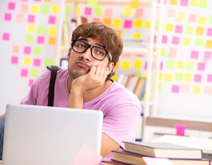 Student preparing for exams with many conflicting priorities