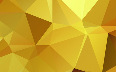 Modern (Golden) Polygonal shapes background, low poly triangles mosaic, golden or gold crystals backdrop, vector design wallpaper. High technology and luxury concept.