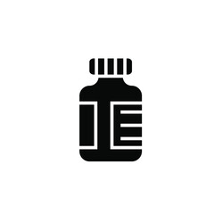 Capsule Bottle Icon Vector Logo Template