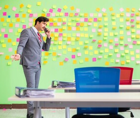 Businessman with many conflicting priorities