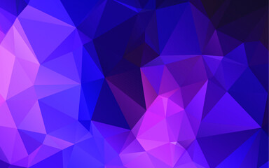 Obraz premium Abstract polygonal blue and purple background . Polygonal Space background with nebula and stars. Vector illustration for poster design. High technology, milky way concept. 