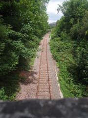 Fototapeta premium view of train track