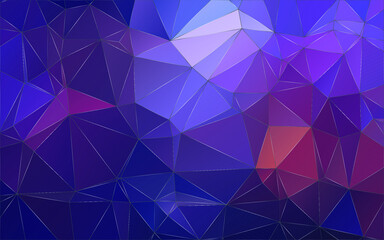 Obraz premium Abstract polygonal blue and purple background . Polygonal Space background with nebula and stars. Vector illustration for poster design. High technology, milky way concept. 