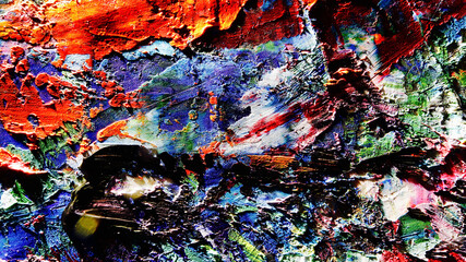 Colorful abstract background wallpaper. Modern motif visual art.  Mixtures of oil paint. Trendy...