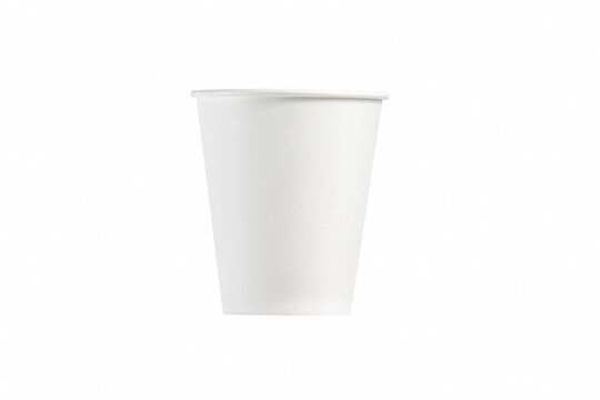 Paper white cup on a white background
