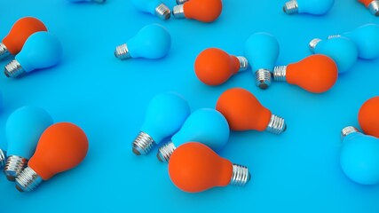 LIGHT BULB - BLUE RED