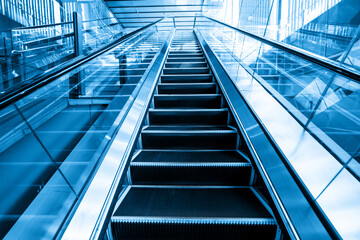 The escalator is in the mall