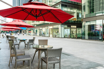 The open cafe in the square