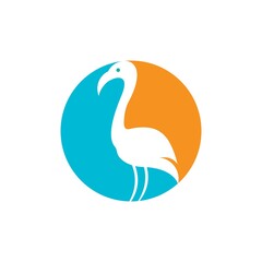 Flamingo logo ilustration