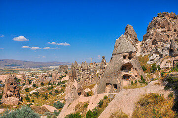 The ancient city in Cappadocia, Turkey.
