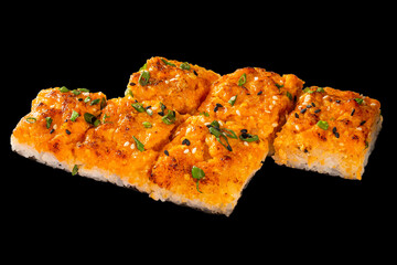 Baked flat shrimp roll