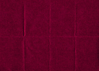 Closeup crumpled grunge red paper  texture background. Dark red paper sheet with space for text ,pattern or abstract background.Hi resolution image.