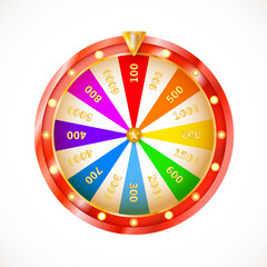 Colorful fortune wheel