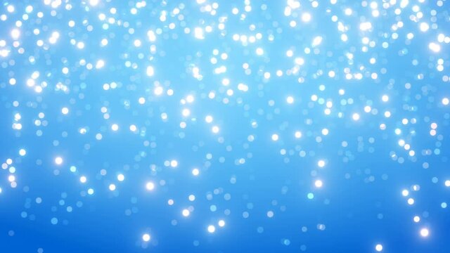 falling blue white particles backdrop lights