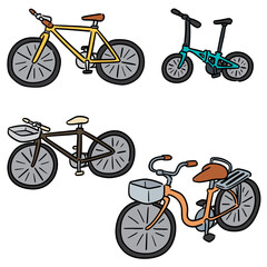 vector set of bicycle