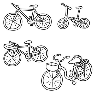 vector set of bicycle