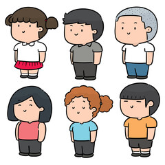 vector set of children