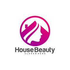 Home Beauty Logo Design Template, vector illustration, icon symbol, creative design