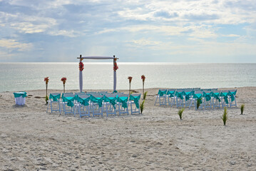 Setting Up for a Beach Wedding