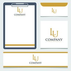 LU vector and envelope logo template