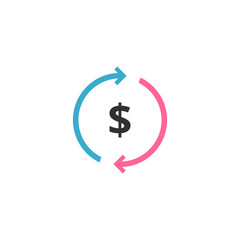 Currency exchange icon. Stock vector illustration isolated on white background