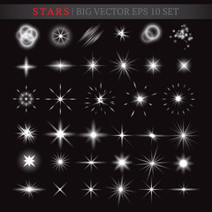 Shining white stars