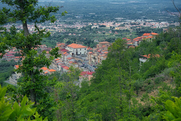 Obraz premium View of San Giorgio Morgeto, a beautiful village in Calabria.