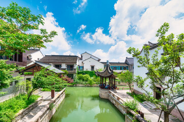 Fototapeta na wymiar Guangfulin ancient cultural site, Songjiang District, Shanghai, China