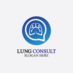 Lungs Consult Logo designs vector, Lungs Forum logo template, Lungs Care icon.