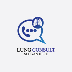 Lungs Consult Logo designs vector, Lungs Forum logo template, Lungs Care icon.