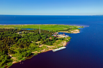 The Peninsula in the Bay with the telecommunication tower and port