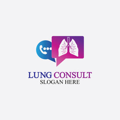 Lungs Consult Logo designs vector, Lungs Forum logo template, Lungs Care icon.