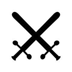 Crossed swords symbol icon.